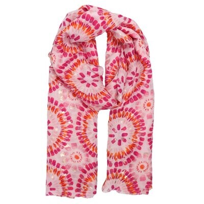 Catherine wheel pink mix scarf