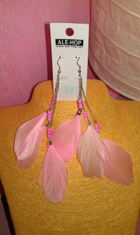 Pendientes Plumas ALE-HOP Rosa