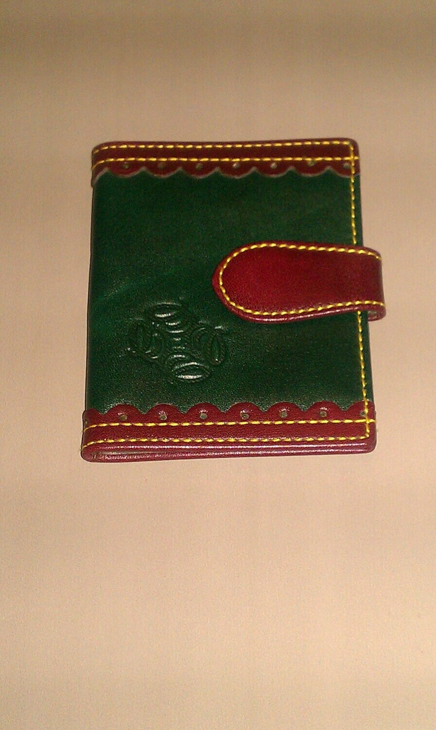 Tarjetero Hombre PIEL VERDE/MARRON