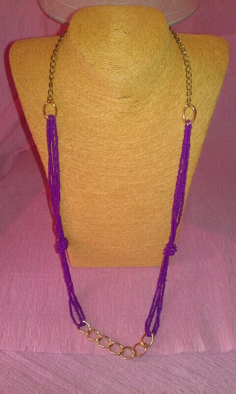 Collar L´PETIT DETAIL Morado/Dorado