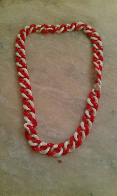 Collar AMISHADASHOP Rojo/Blanco