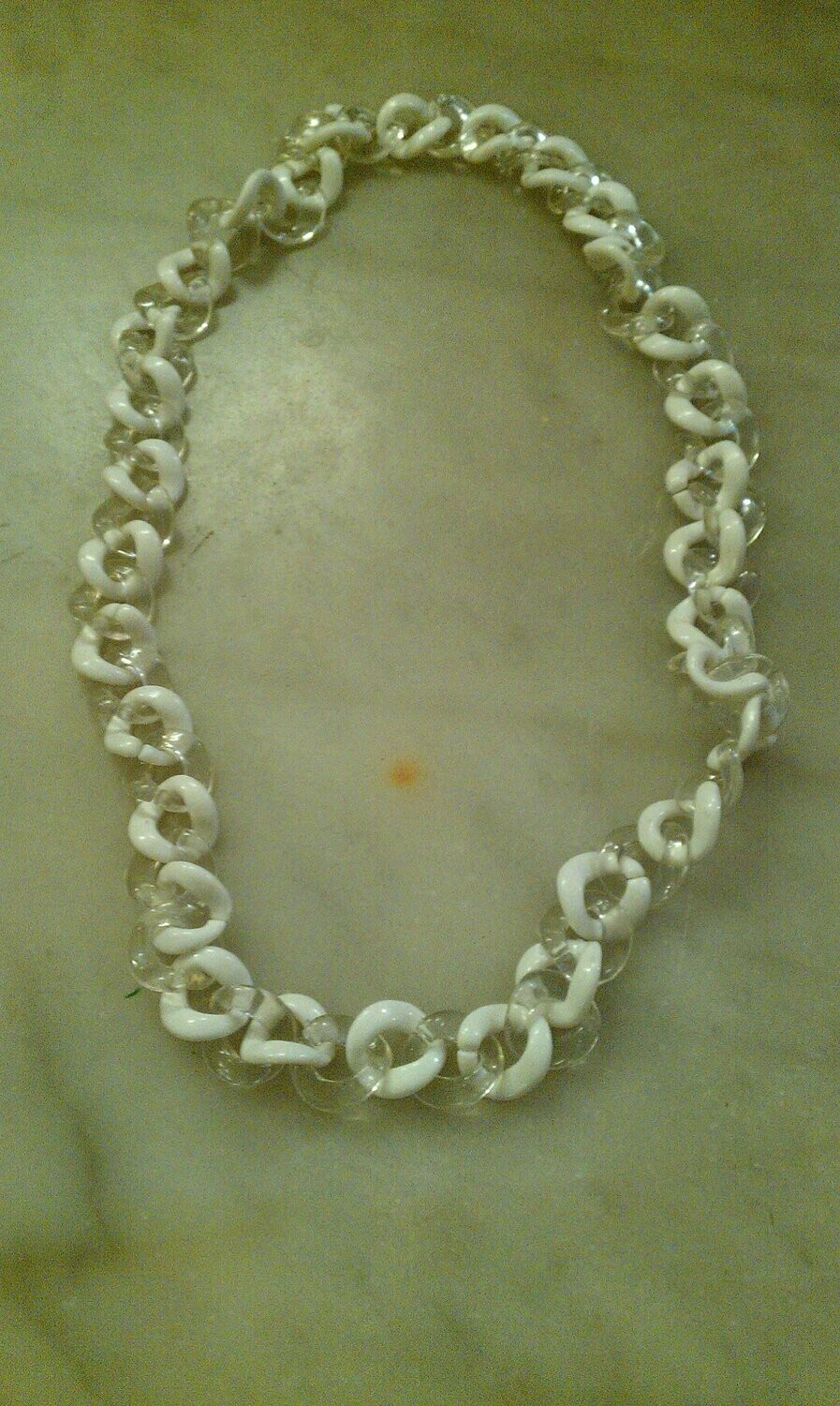 Collar AMISHADASHOP Blanco/ Transparente