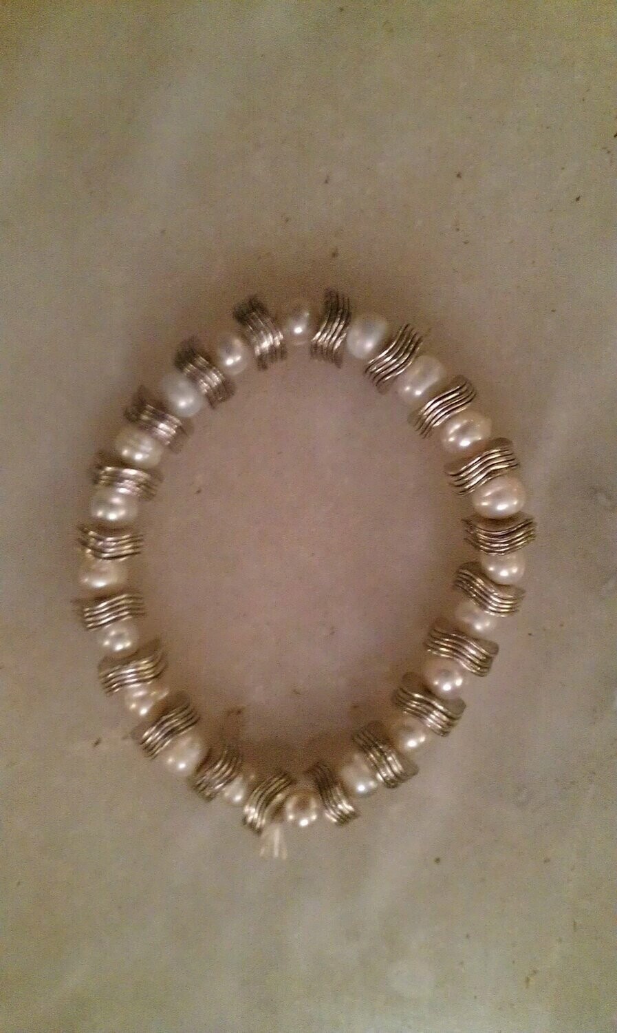 Pulsera AMISHADASHOP Color Plata y Perlas