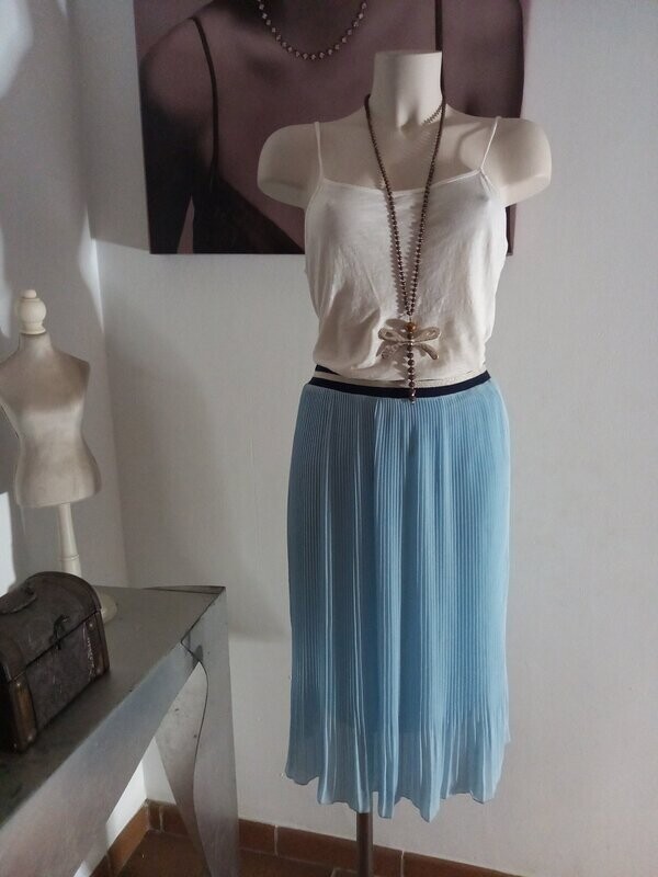 Falda ONLY Azul CLARO Pliegues