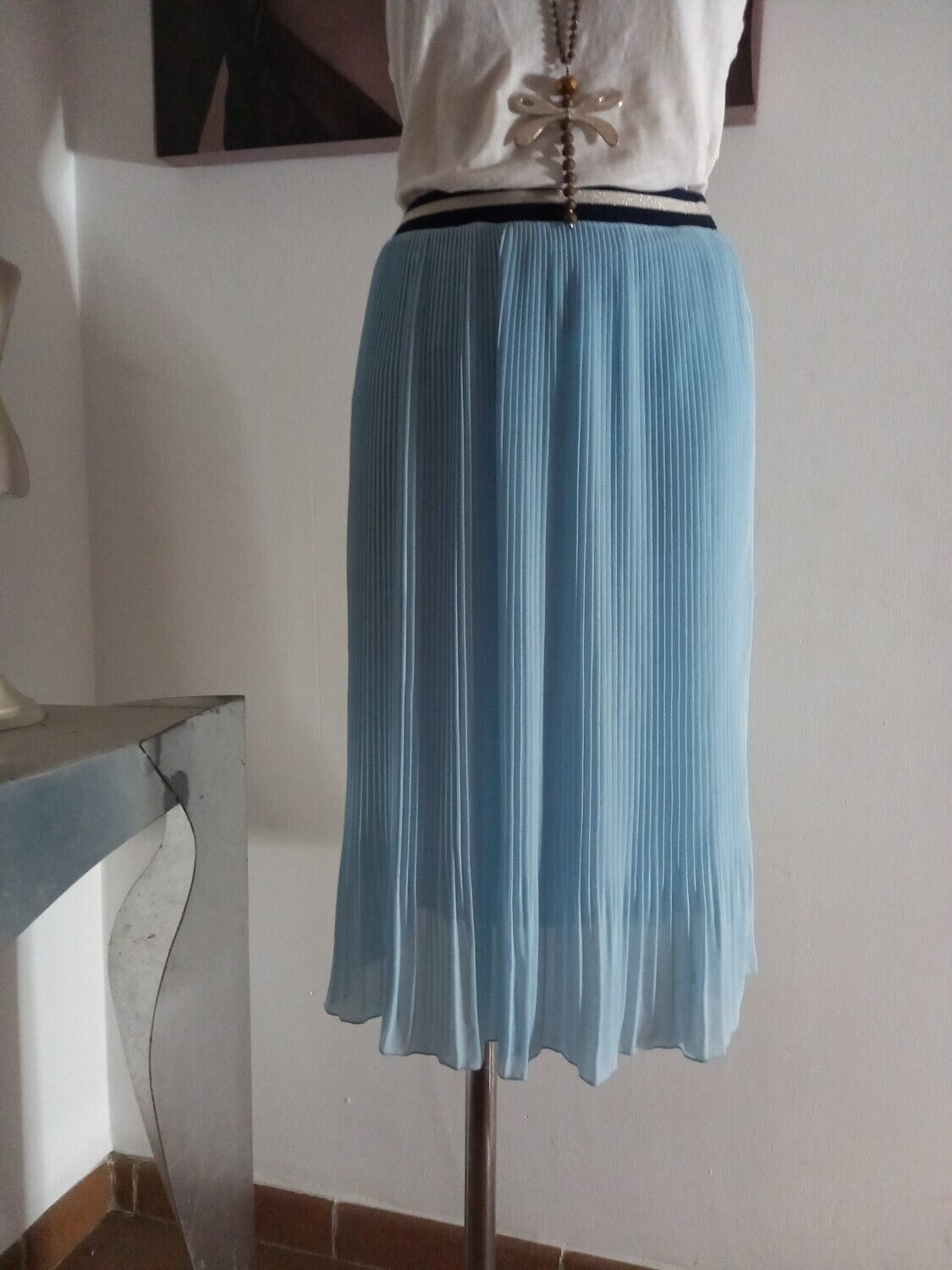 Falda ONLY Azul CLARO Pliegues, FALDA ONLY Azul CIELO: TALLA 34