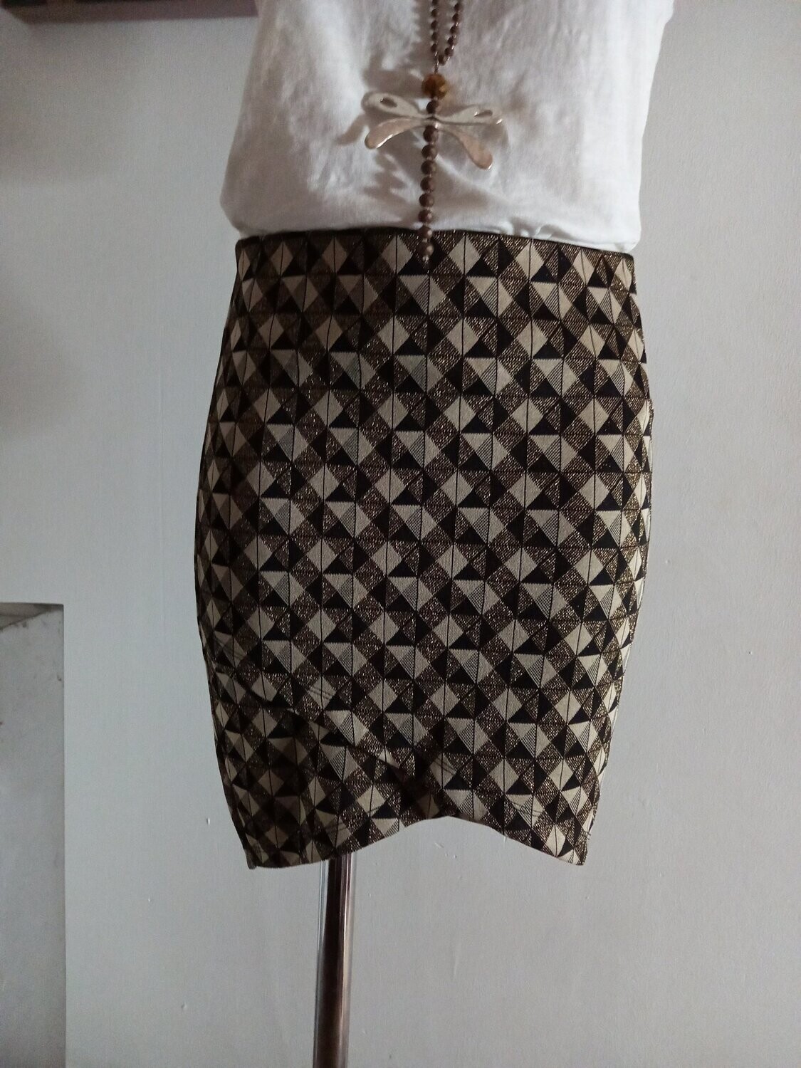 Falda STRADIVARIUS ORO, FALDA STRADIVARIUS ORO: TALLA S