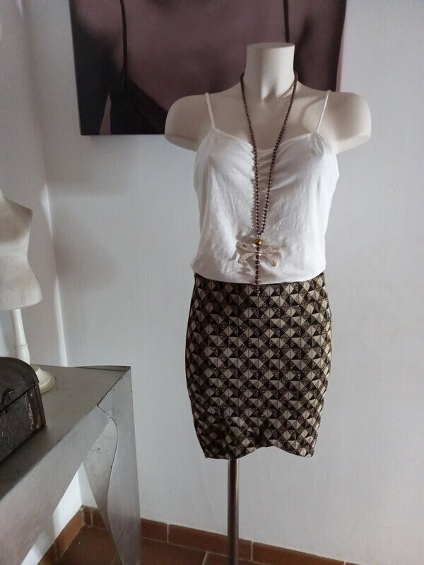 Falda STRADIVARIUS ORO