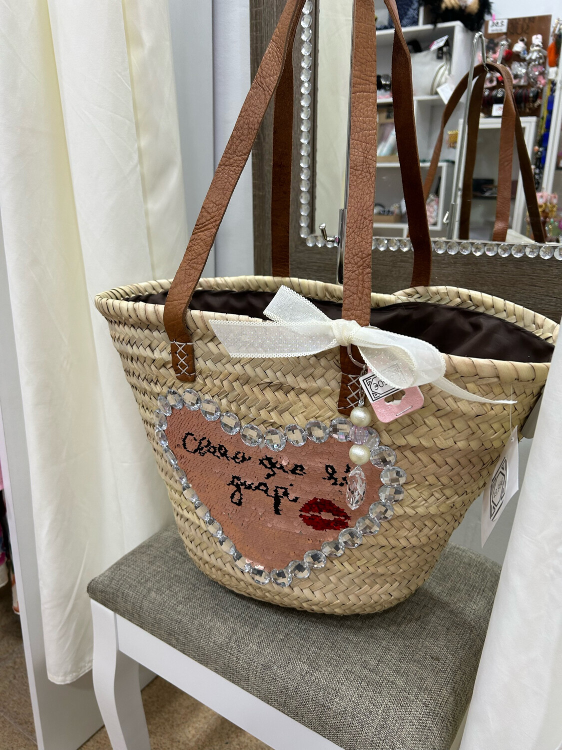 Bolso Esparto de Martajeans, Pedrería!!!