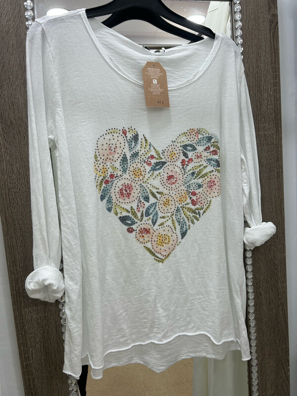 Camiseta MARTAJEANS Estampada, Talla ÚNICA!!!!