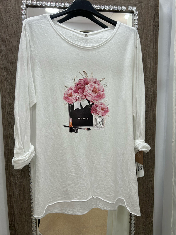 Camiseta MARTAJEANS Estampada, Talla ÚNICA!!!!