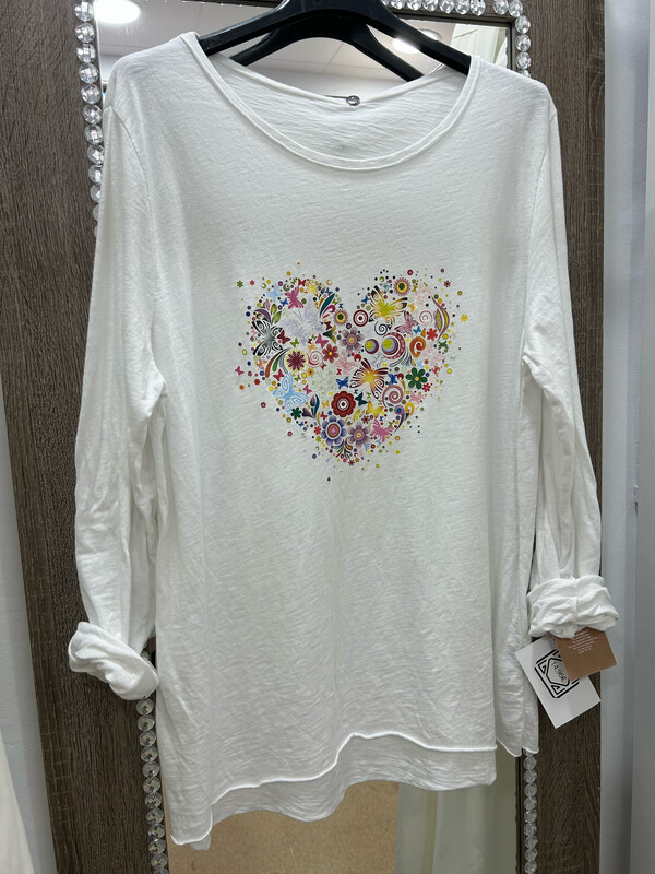 Camiseta MARTAJEANS Estampada, Talla ÚNICA!!!!