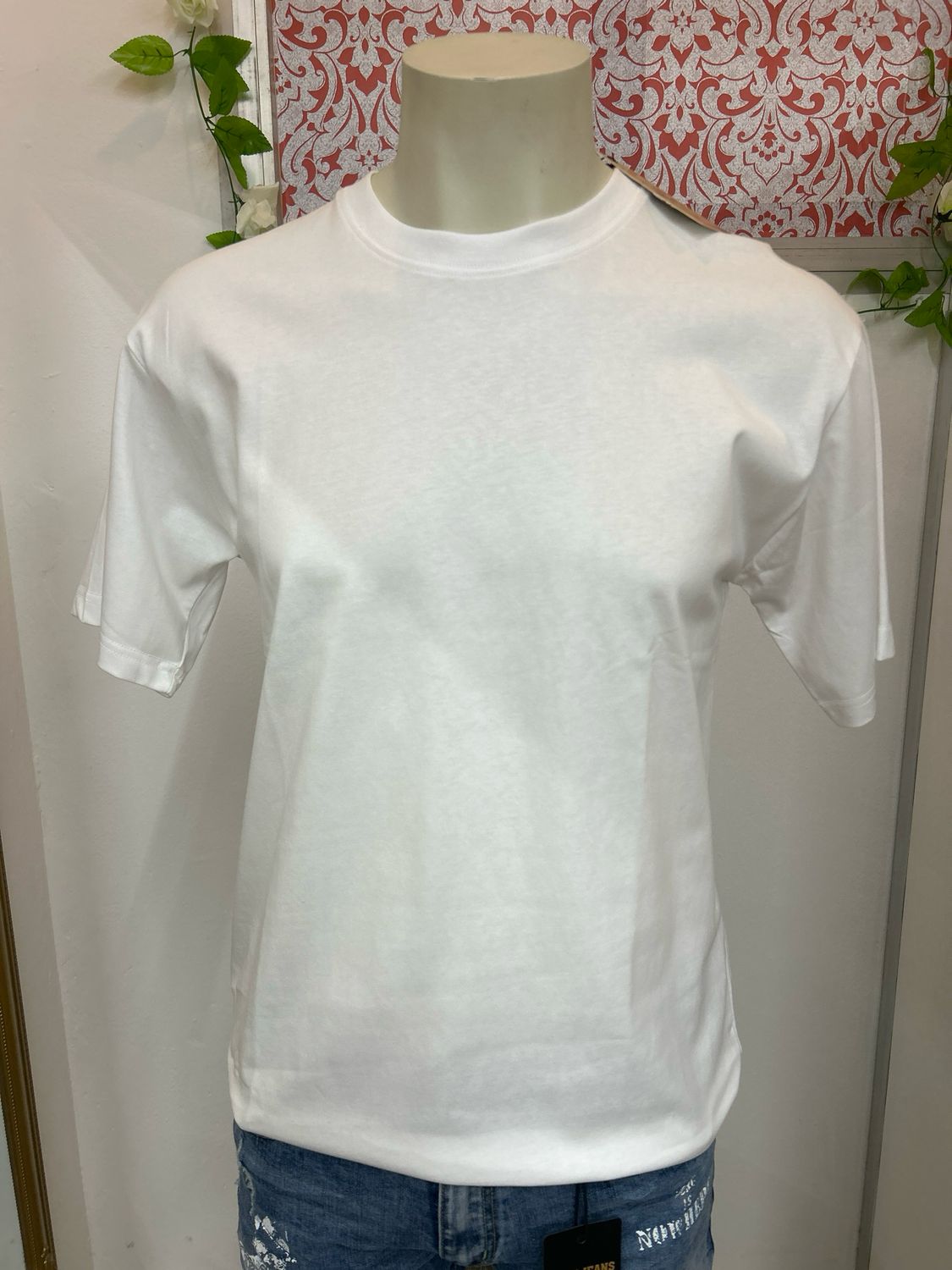 CAMISETA Hombre Cuello REDONDO BLANCO
