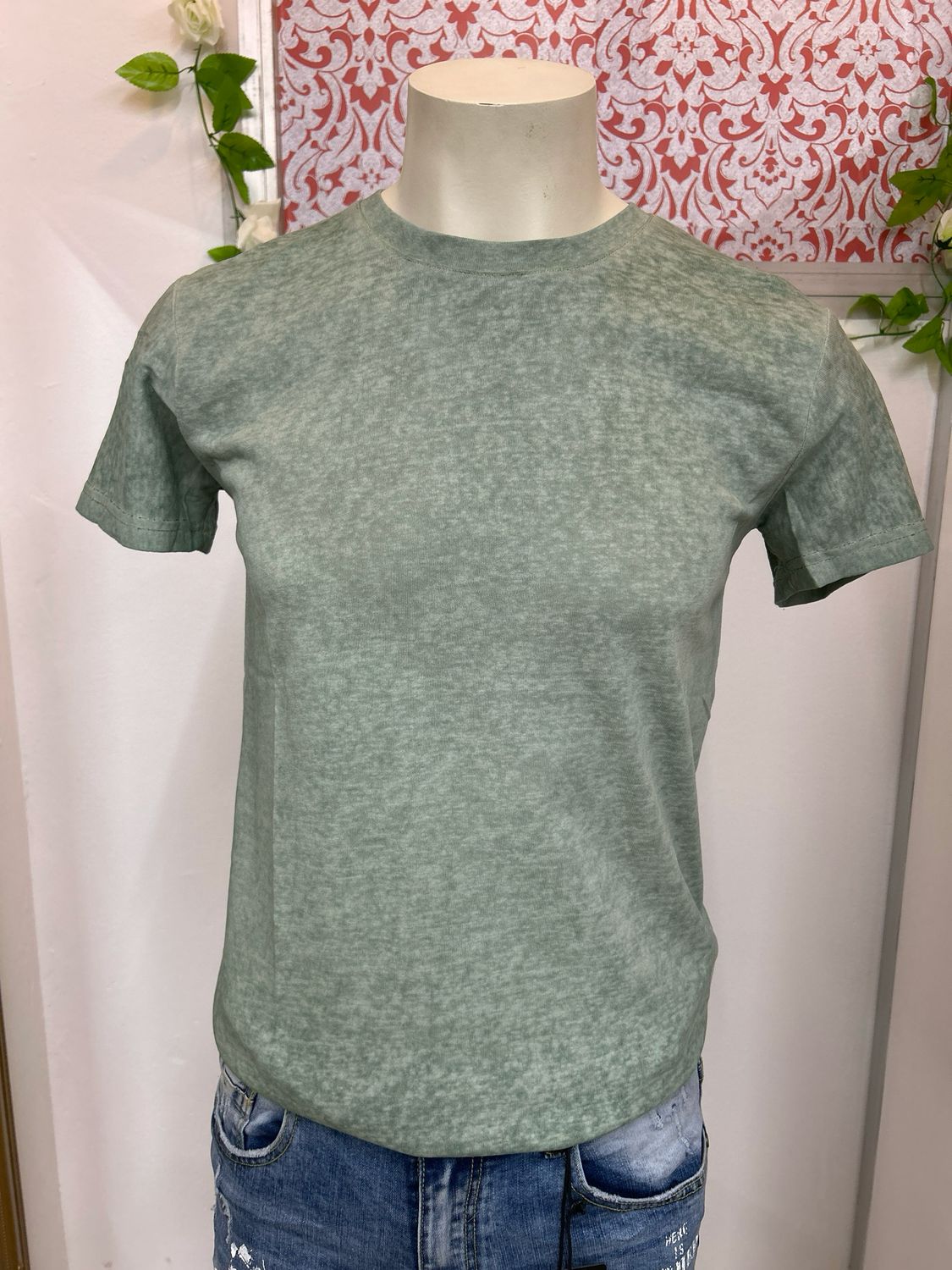 CAMISETA Hombre Cuello REDONDO VERDE AGUA