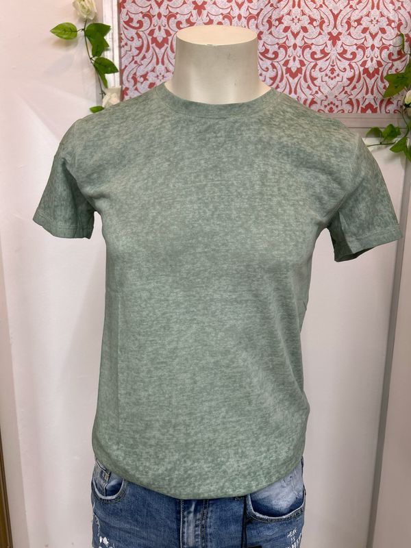 CAMISETA Hombre Cuello REDONDO VERDE AGUA