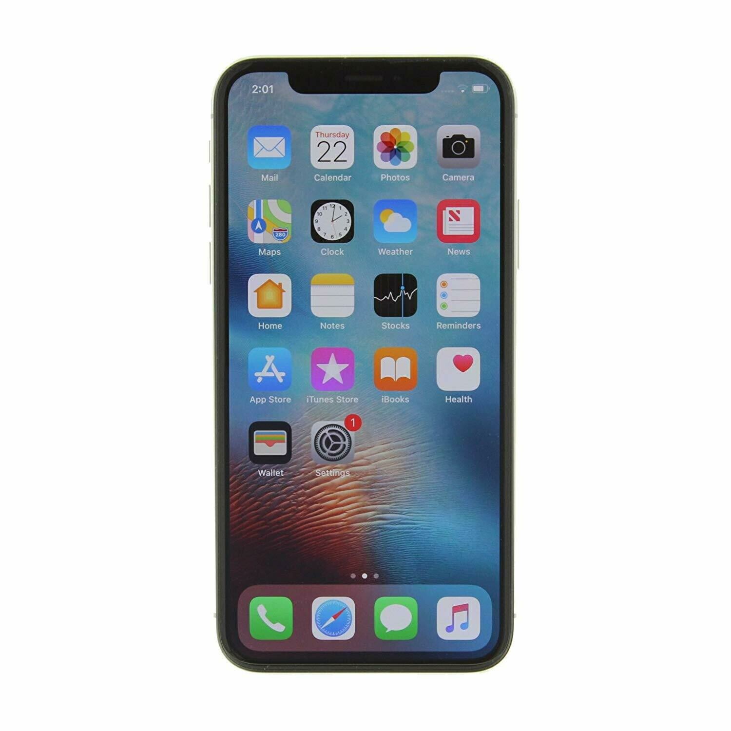 Apple iPhone X, GSM Unlocked, 64GB - Silver (Renewed)