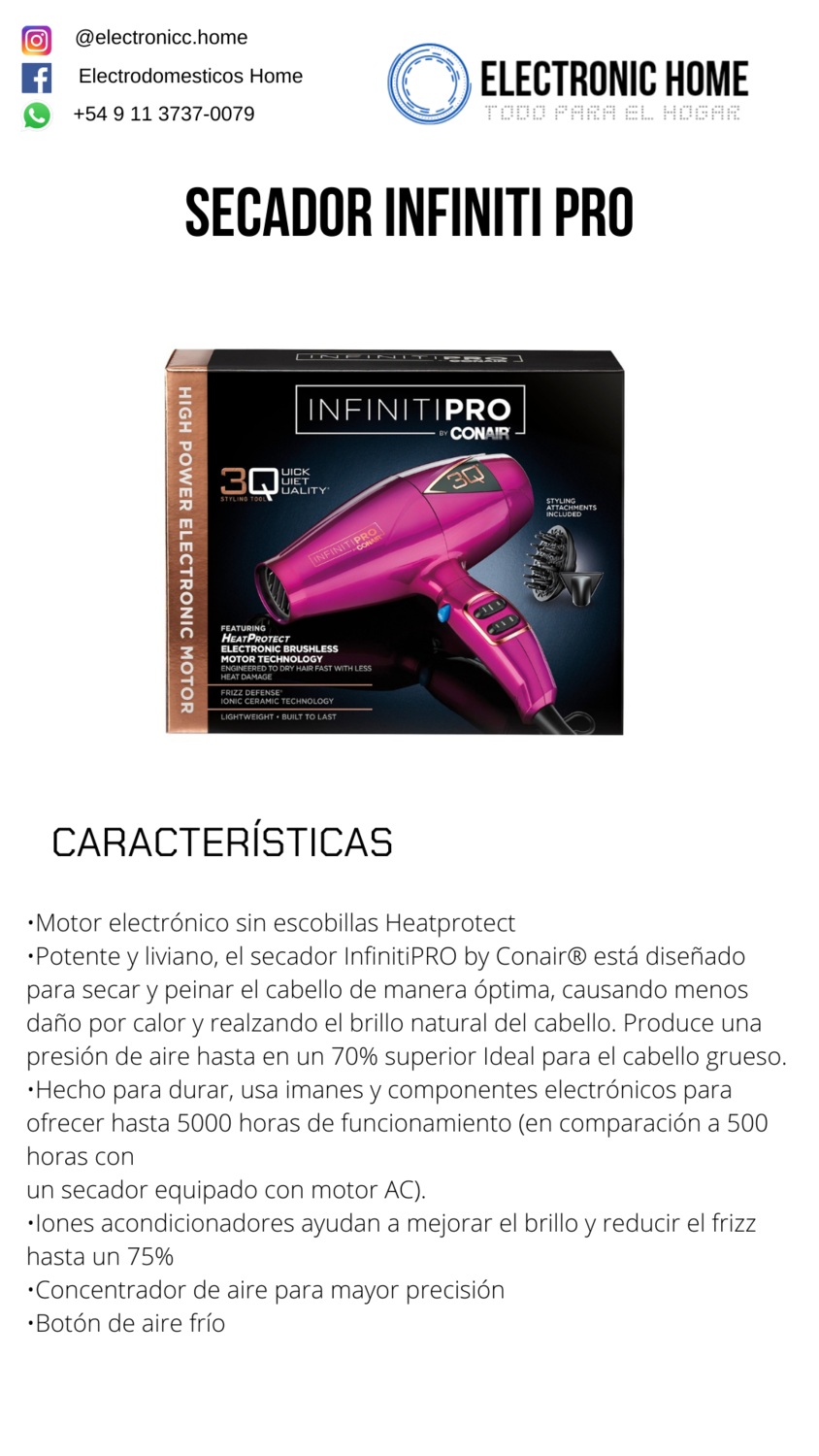 SECADOR DE PELO PROFESIONAL CONAIR INFINITI PRO