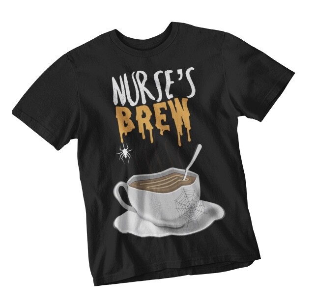 Nurse's Brew Coffee Halloween Black T-Shirt Nurse's Brew Coffee Halloween Black T-Shirt