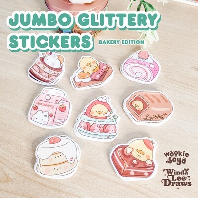 JUMBO Glitter Sticker Set Bakery Shop