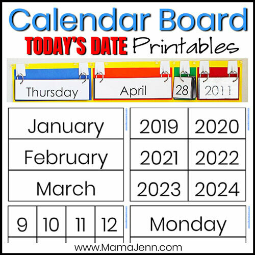Calendar Board: Today's Date