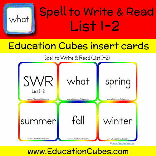 Spell to Write & Read List I-2