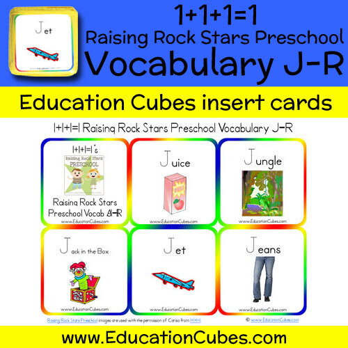1+1+1=1 Raising Rock Stars Preschool (Vocabulary J-R)