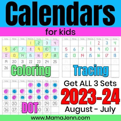 2023-2024 Calendars for Kids
