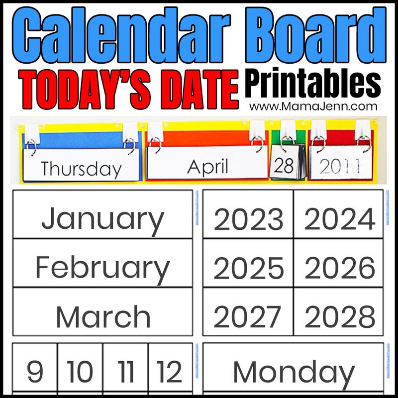 Calendar Board: Today's Date