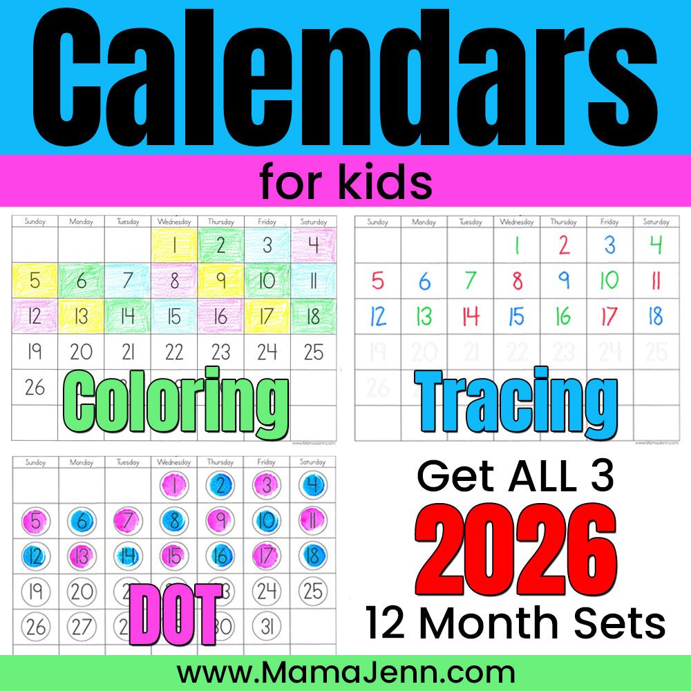 2026 Calendars for Kids