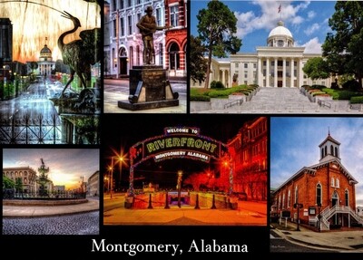 Postcard 5X7 - Montgomery, AL Collage