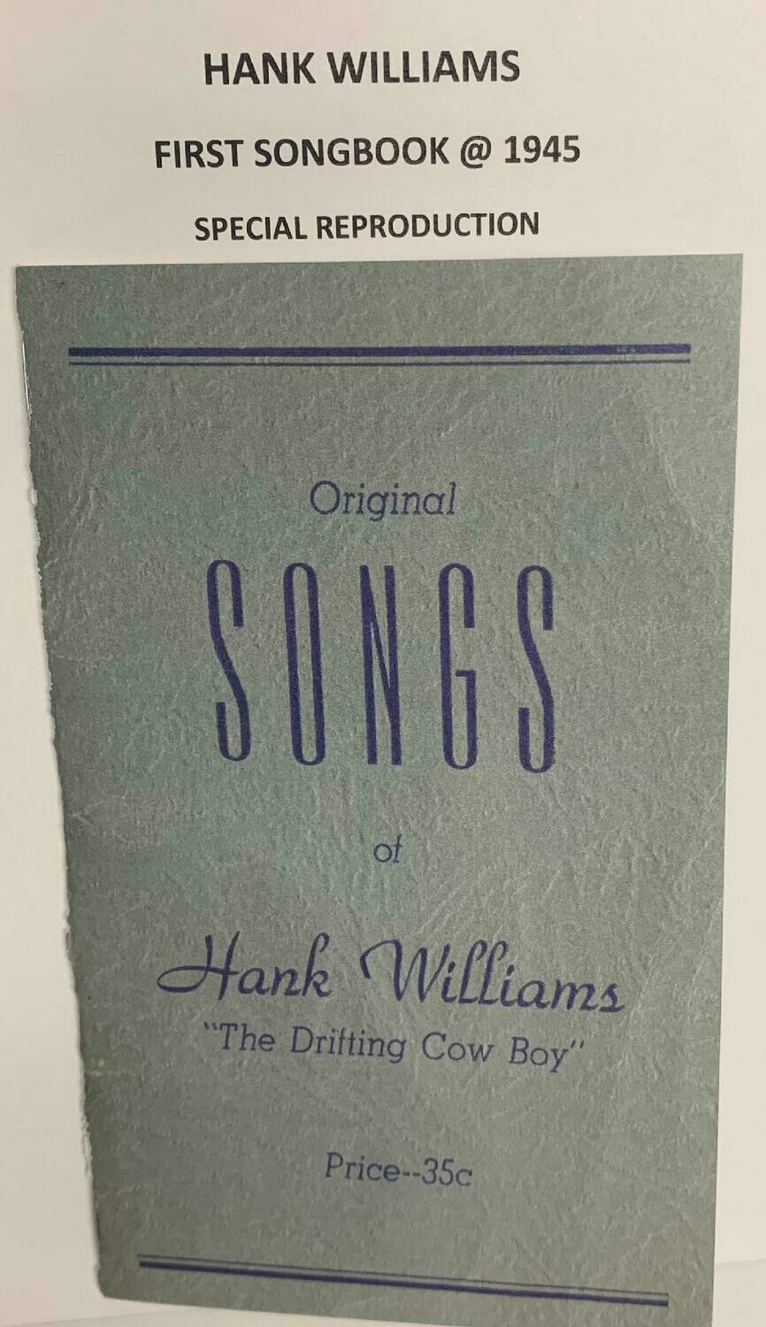 Songbook - Hank Williams First Songbook - Reproduction