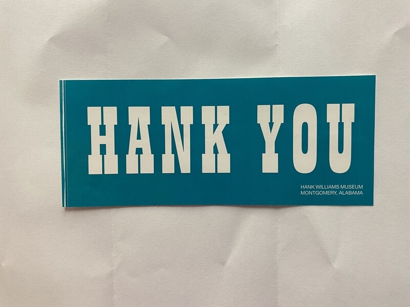 Sticker - HANK YOU Sticker - HANK YOU