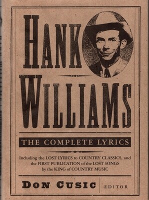 Book - Hank Williams: The Complete Lyrics