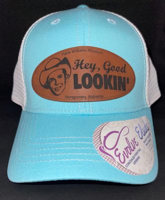 Hat - Hey Good Lookin' pony tail opening Teal