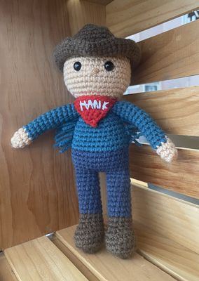 DOLL - Hank Cowboy Crocheted Doll