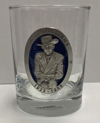 Pewter - Double Old Fashioned Glass - Blue Enamel
