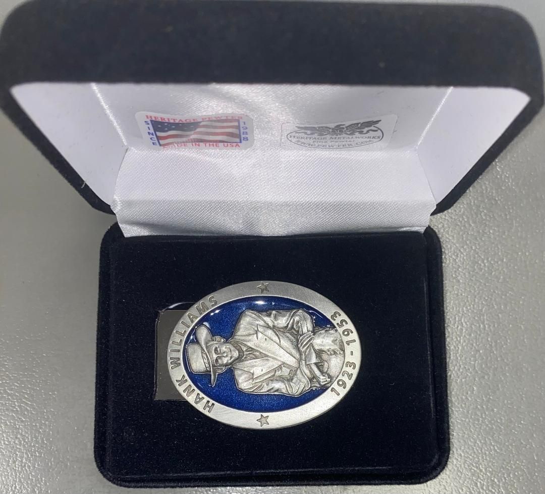 Pewter - Money Clip - Blue Enamel