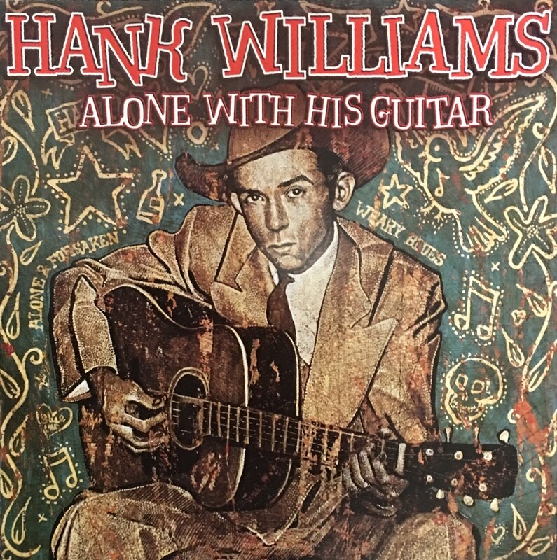POSTER - 12x12 - Hank Williams - Alone With His Guitar