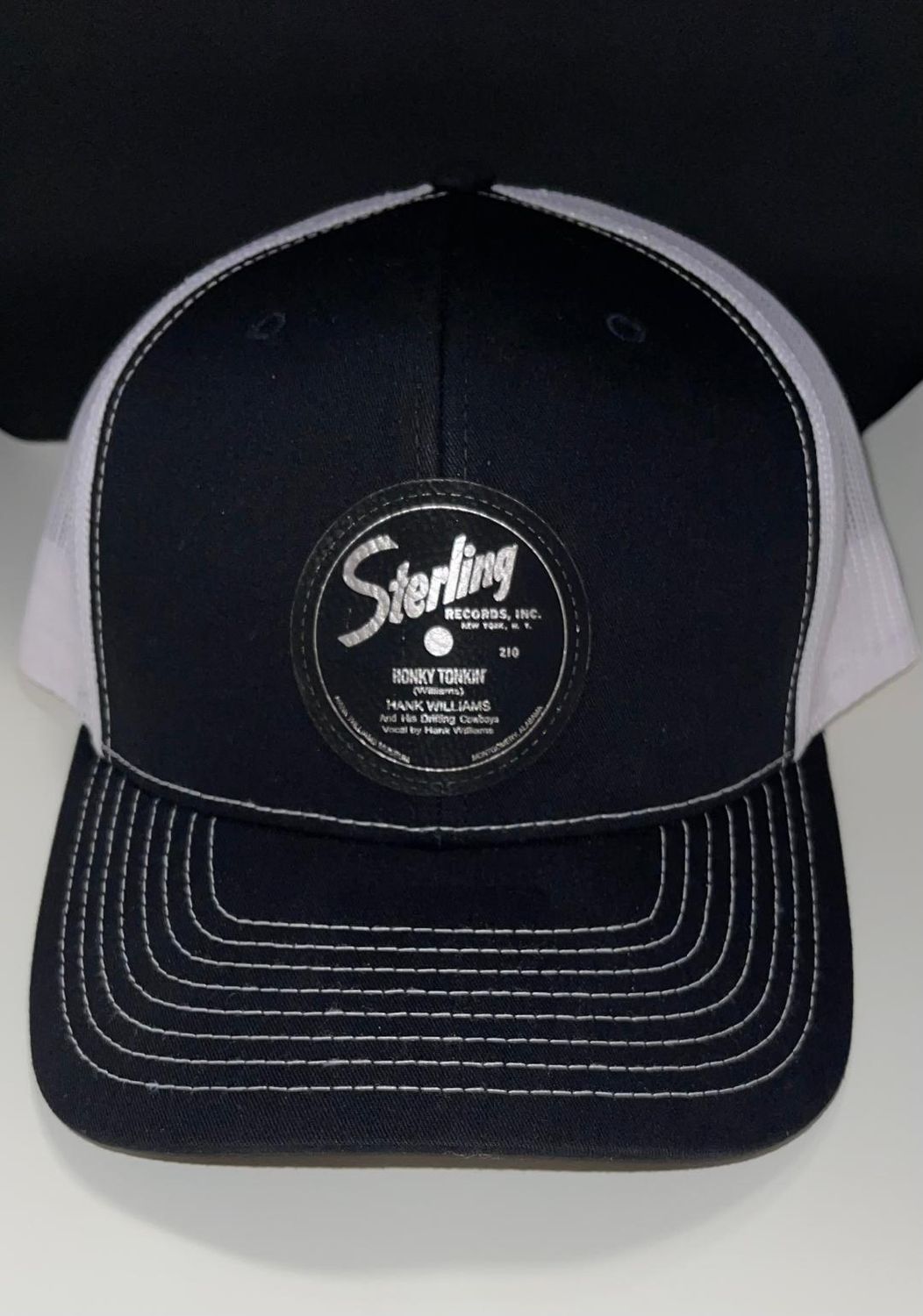 HAT - Sterling Record Label - LEATHER PATCH HAT - Sterling Record Label - LEATHER PATCH, Select Color: Black and White