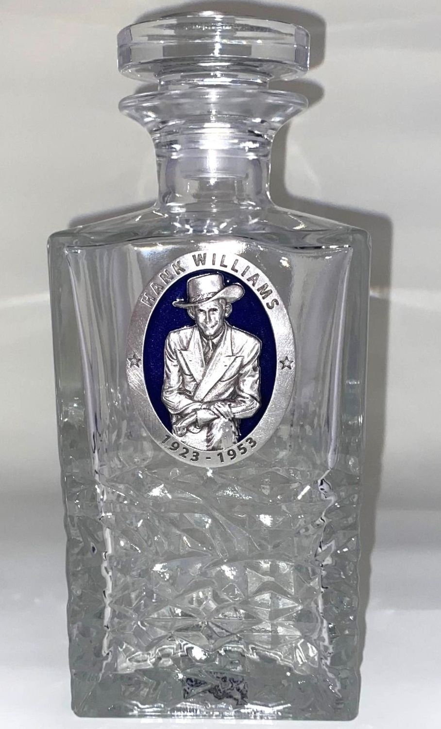 Pewter-Square Decanter-Oval Emblem Pewter-Square Decanter-Oval Emblem