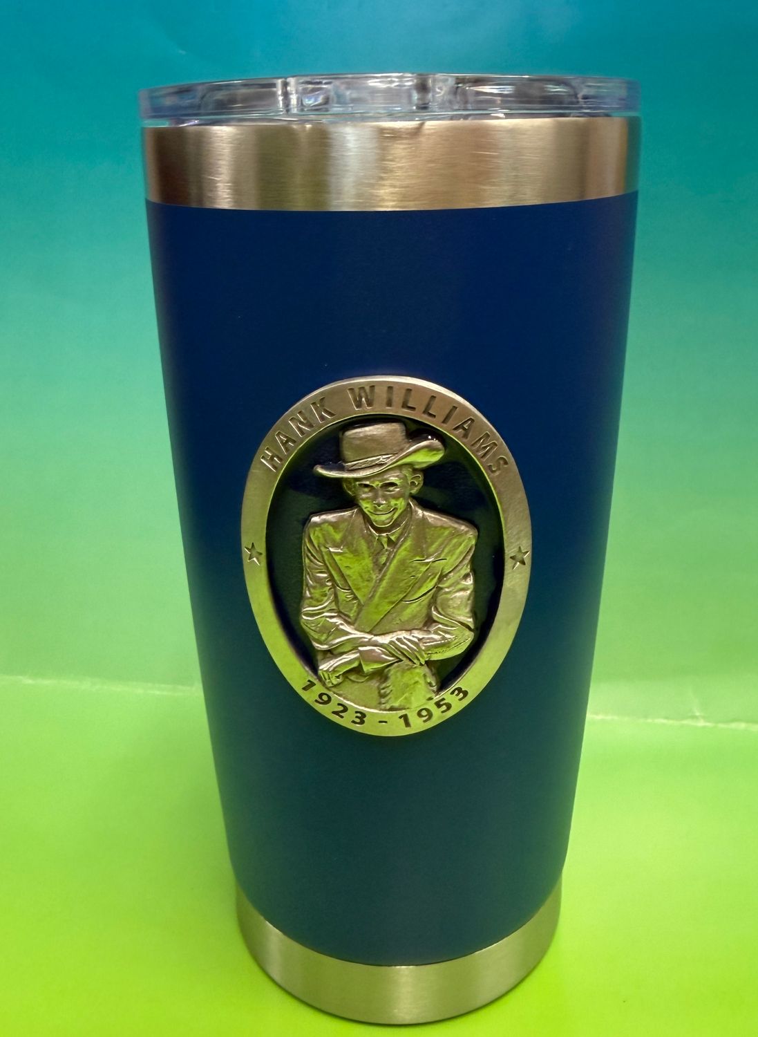 Pewter - Blue Thermal Cup - Blue Enamel Emblem Pewter - Blue Thermal Cup - Blue Enamel Emblem