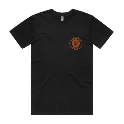 Forgotten BMX Circle logo Orange print T-Shirt - Black