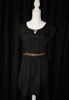 AP BLK Mini Dress w/ Leopard Belt (Medium)
