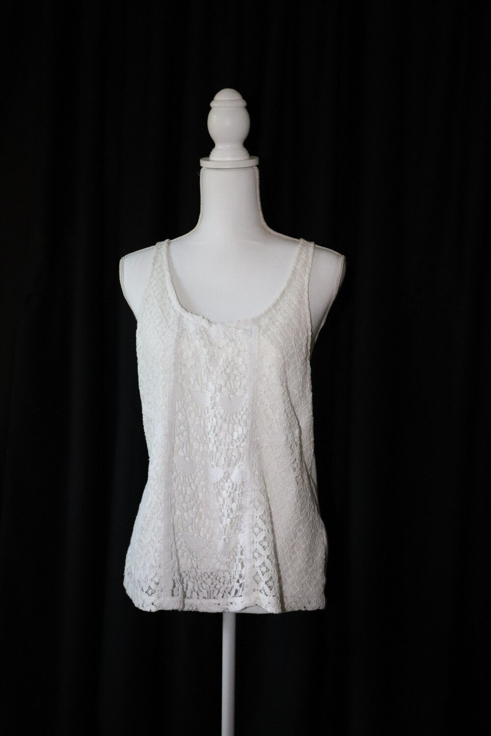 AP White Lacy Tank Top (Medium)