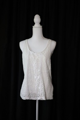 AP White Lacy Tank Top (Medium)