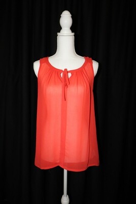 AP Orange Peek-a-Boo Blouse (Medium)