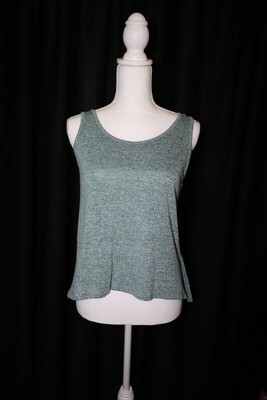AP Green/Black Peek-a-Boo Back Blouse (Medium)