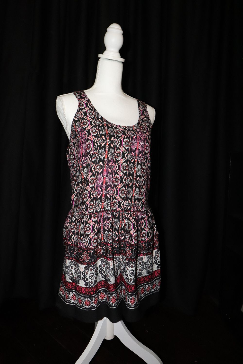AP Boho Romper - Black &amp; Eggplant (Small)