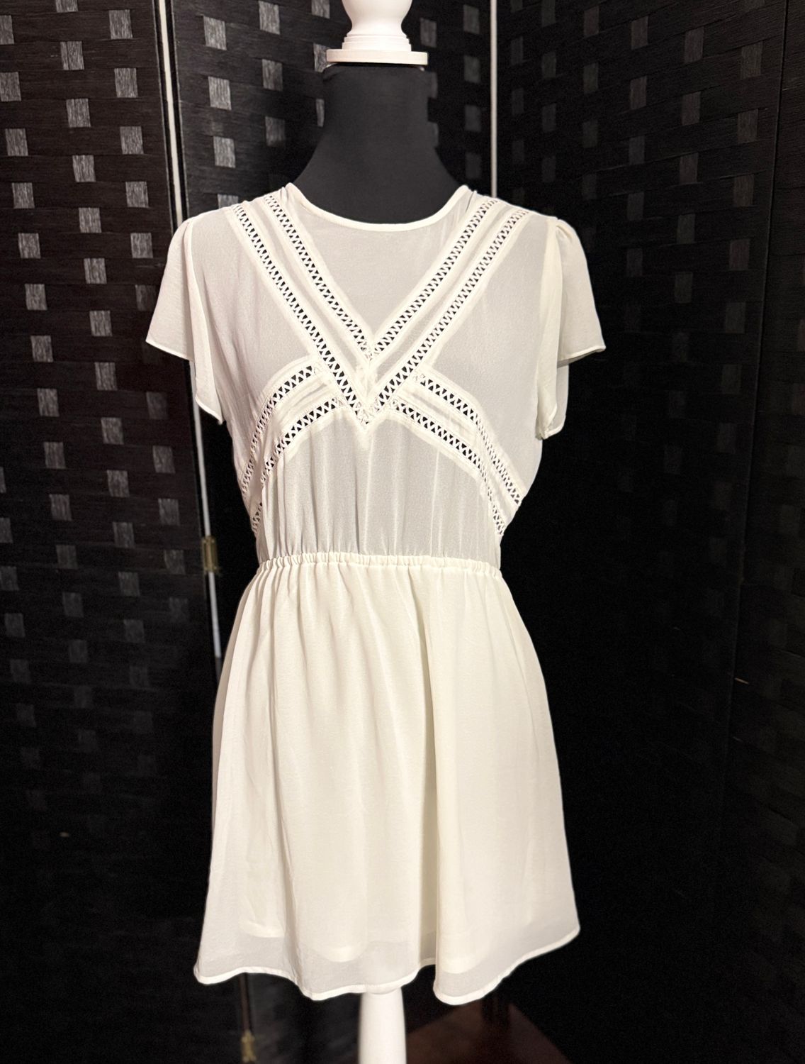 (Medium) AP See Thru Cream Dress