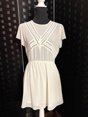 (Medium) AP See Thru Cream Dress