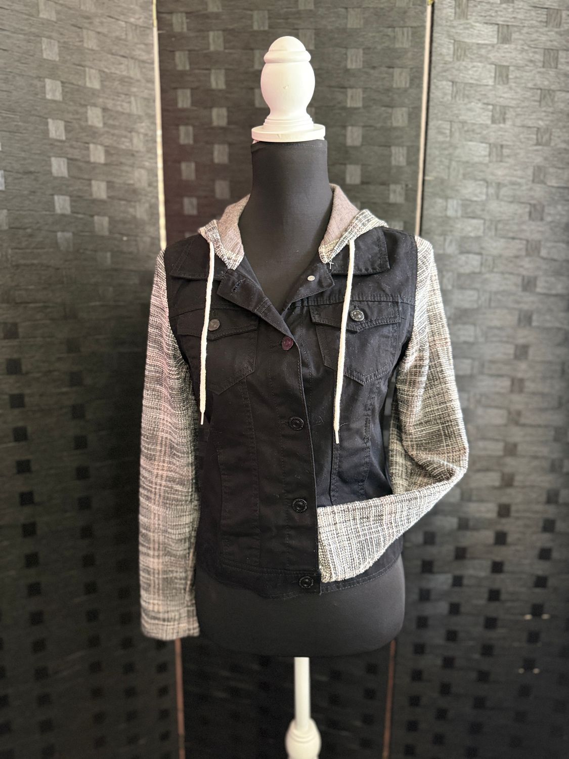 (Medium) AP Blk Denim Hoodie